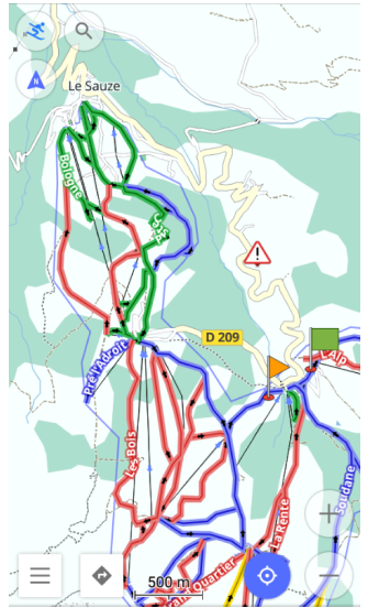 Ski maps in Android