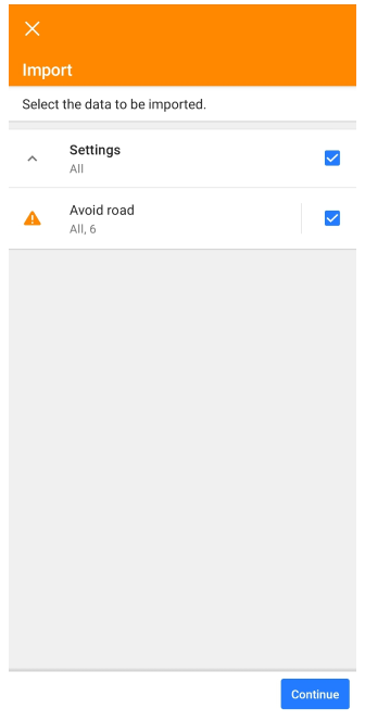 Avoid road on the map import Android