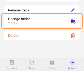 Change folder in iOS