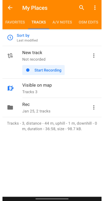 My places tracks Android