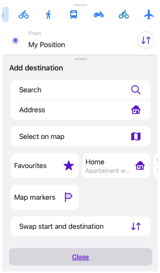 Navigation menu iOS 2
