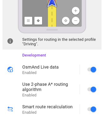 Navigation Settings Android