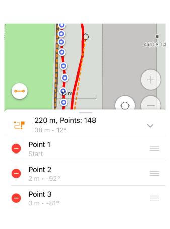 Plan a route modify-track-ios
