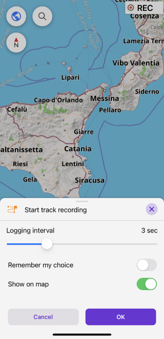 Start recording in iOS