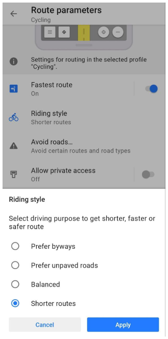 Riding style cycling Android