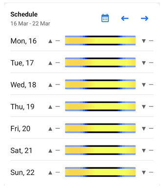 Observation Schedule