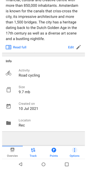 Descrizione e informazioni Android