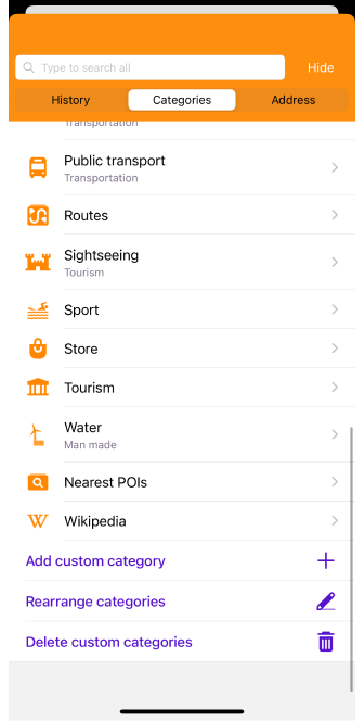 Wyszukiwanie POI iOS