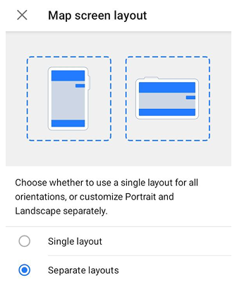 Layout da Tela do Mapa