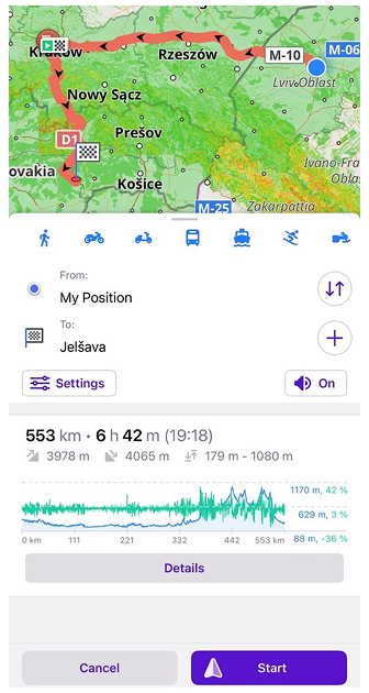 شاشة الملاحة iOS