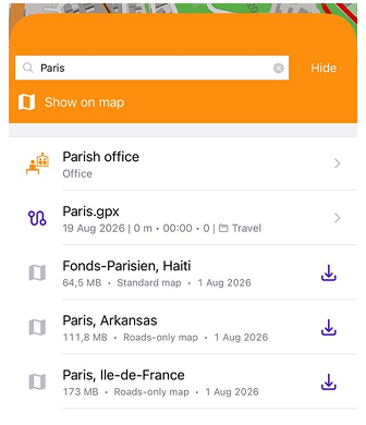 البحث عن POI iOS