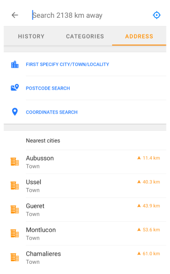 Address search Android