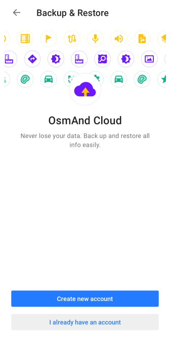 Login OsmAnd Cloud
