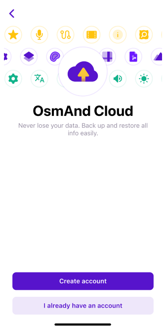 Login OsmAnd Cloud
