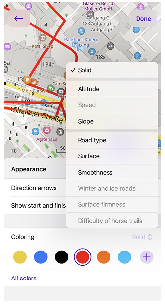 Coloring Context Menu IOS