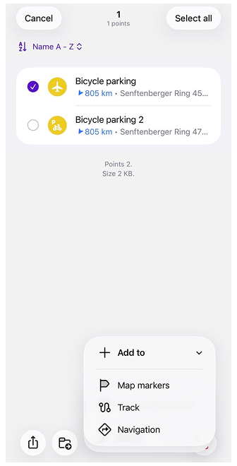 Favorites actions ios
