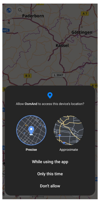Precise location android