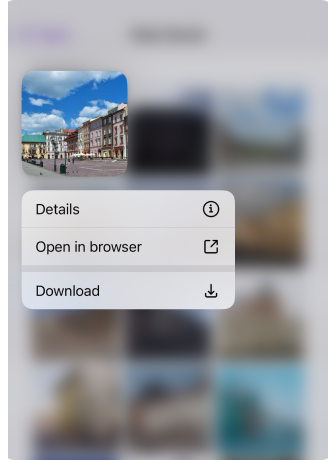 iOS - Context Menu Options