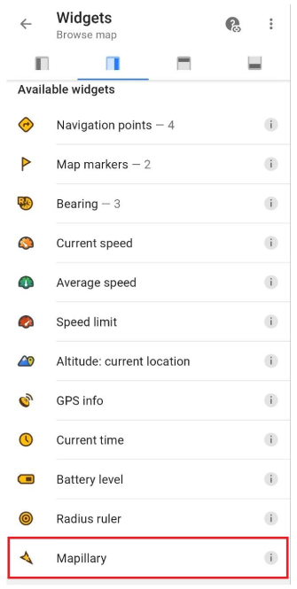 Mapillary plugin Android