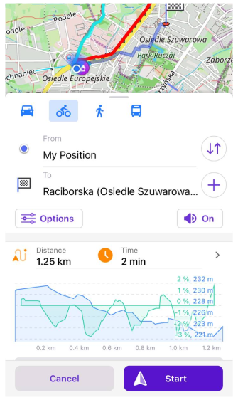Navigation screen iOS