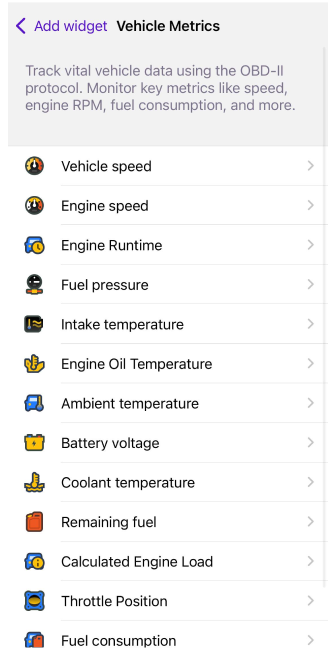 OBD settings