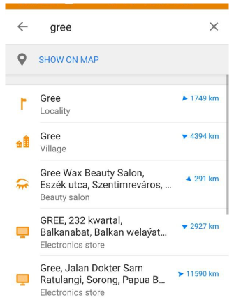 Online search Android