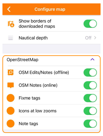 OSM editing layer iOS