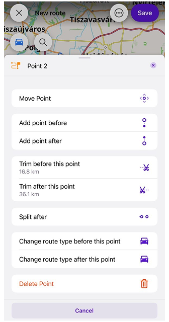 Plan a route ios
