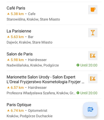 Search POI Android