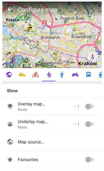 Profiles Configure map Settings Android