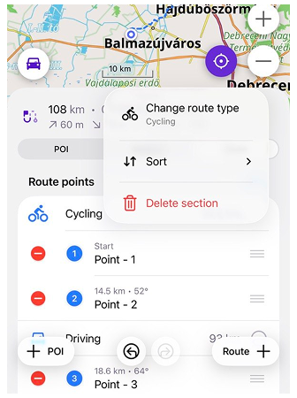 Plan a route ios