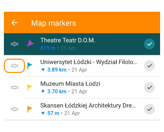 Sort Markers in a list Android
