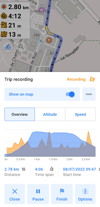 Finish recording in Android