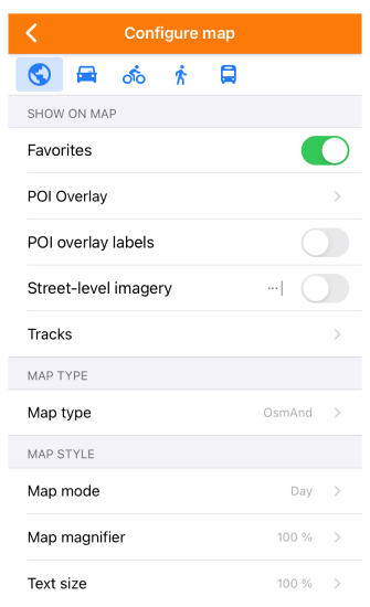 Karte konfigurieren iOS