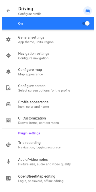 Profil konfigurieren Android
