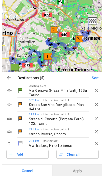 Navigation Zwischenziele Android 2