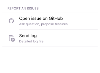 Kartenmenü iOS