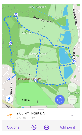 Route planen iOS
