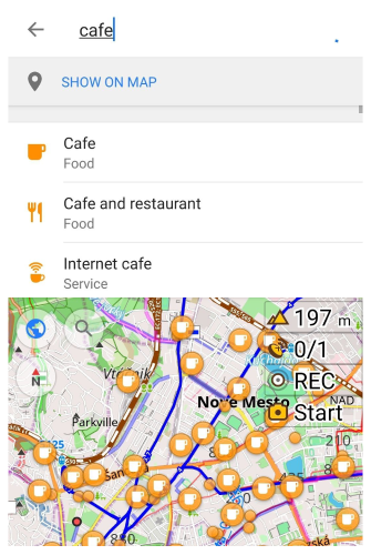 POI suchen und anzeigen Android