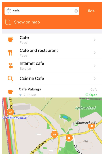 POI suchen und anzeigen iOS