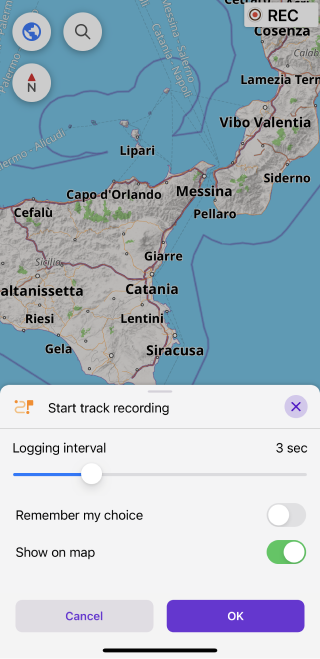 Aufzeichnung in iOS starten
