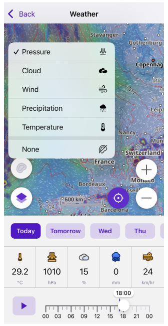 Wetter-Layer auf iOS kombinieren