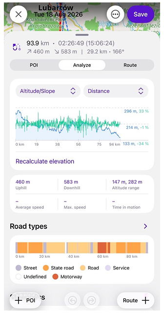 Plan a route snap-road-ios