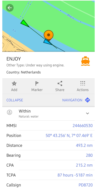 Suivi de navires AIS