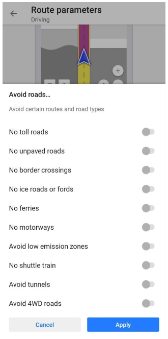 Éviter les routes Android