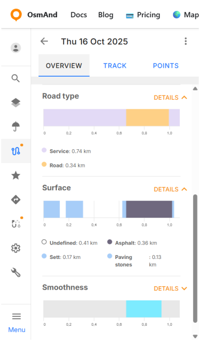 Modification GPX cloud OsmAnd Web