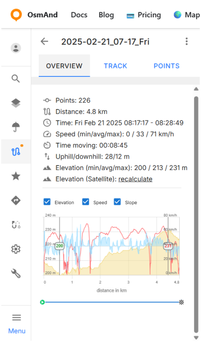Modification GPX cloud OsmAnd Web