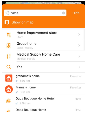 Recherche de favoris iOS