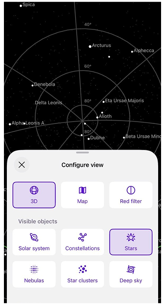 Configurer la vue