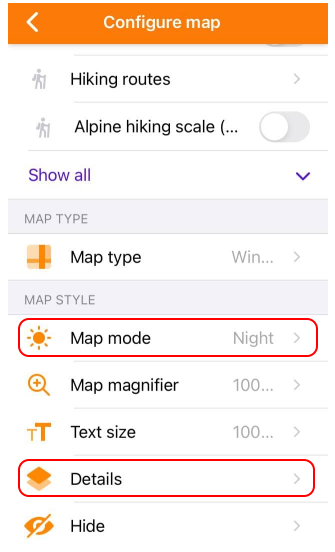 Activer le mode Nuit et l&#39;éclairage sous iOS